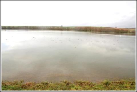 La Meuse en crue à Mécrin